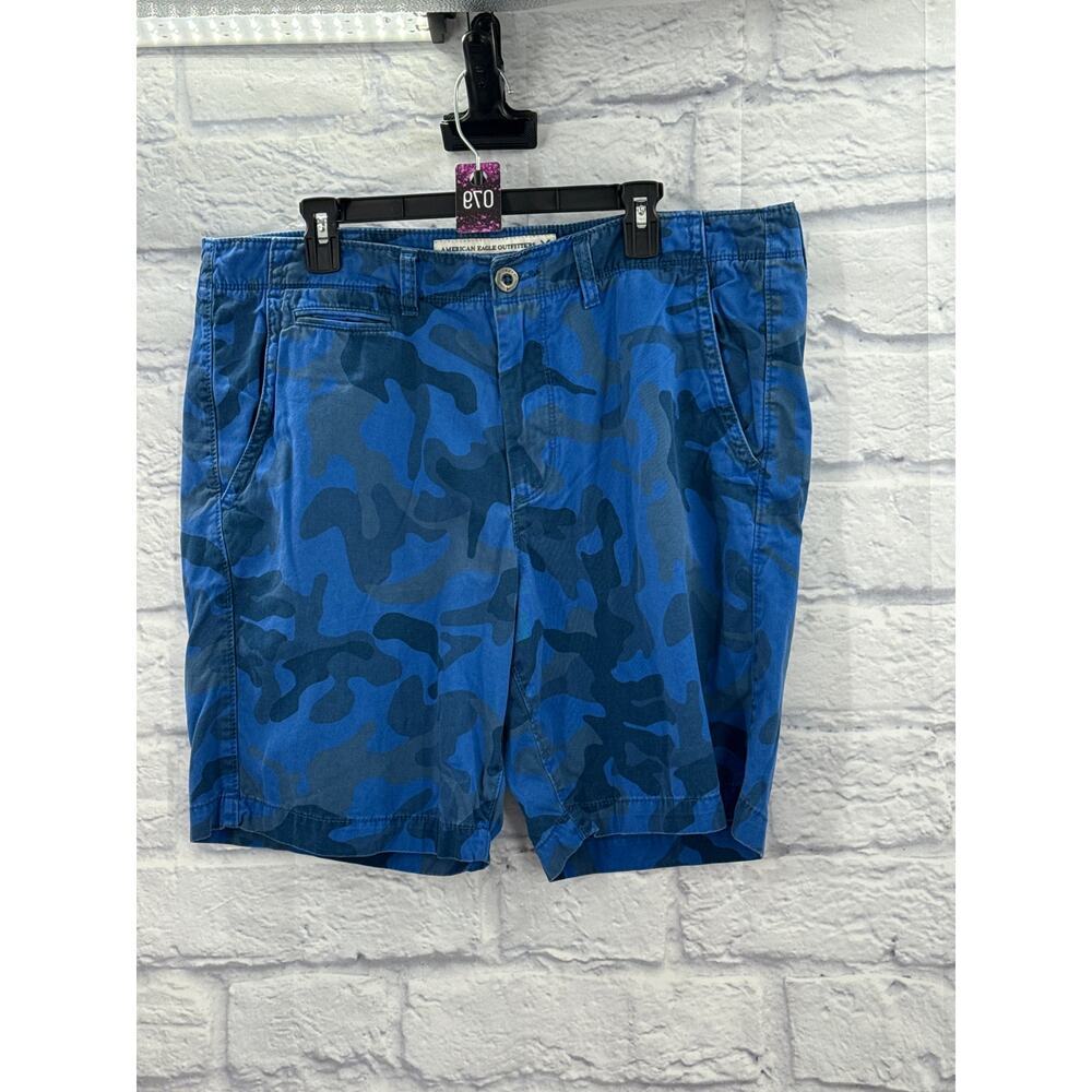 American Eagle Outfitters Prep Mens Shorts BLue Camo 38